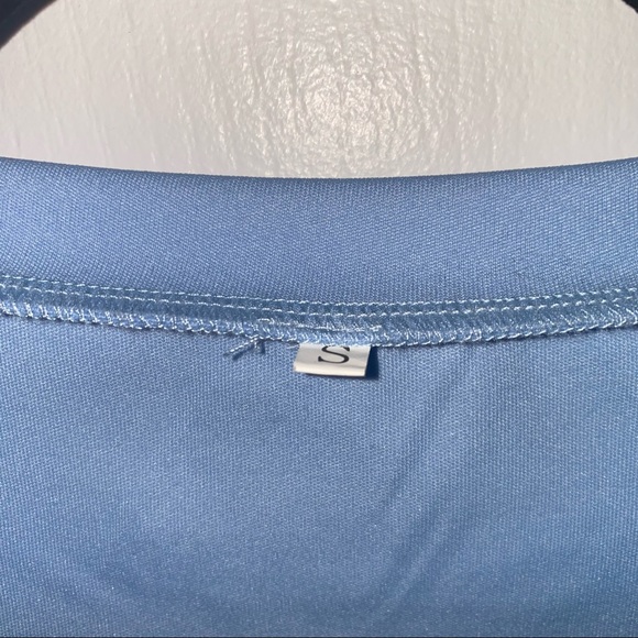 Blue Ruched Bodycon Dress - Picture 3 of 6